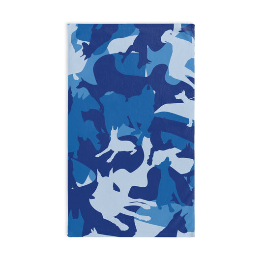 Doberman Blue Camo Pattern Snout Towel