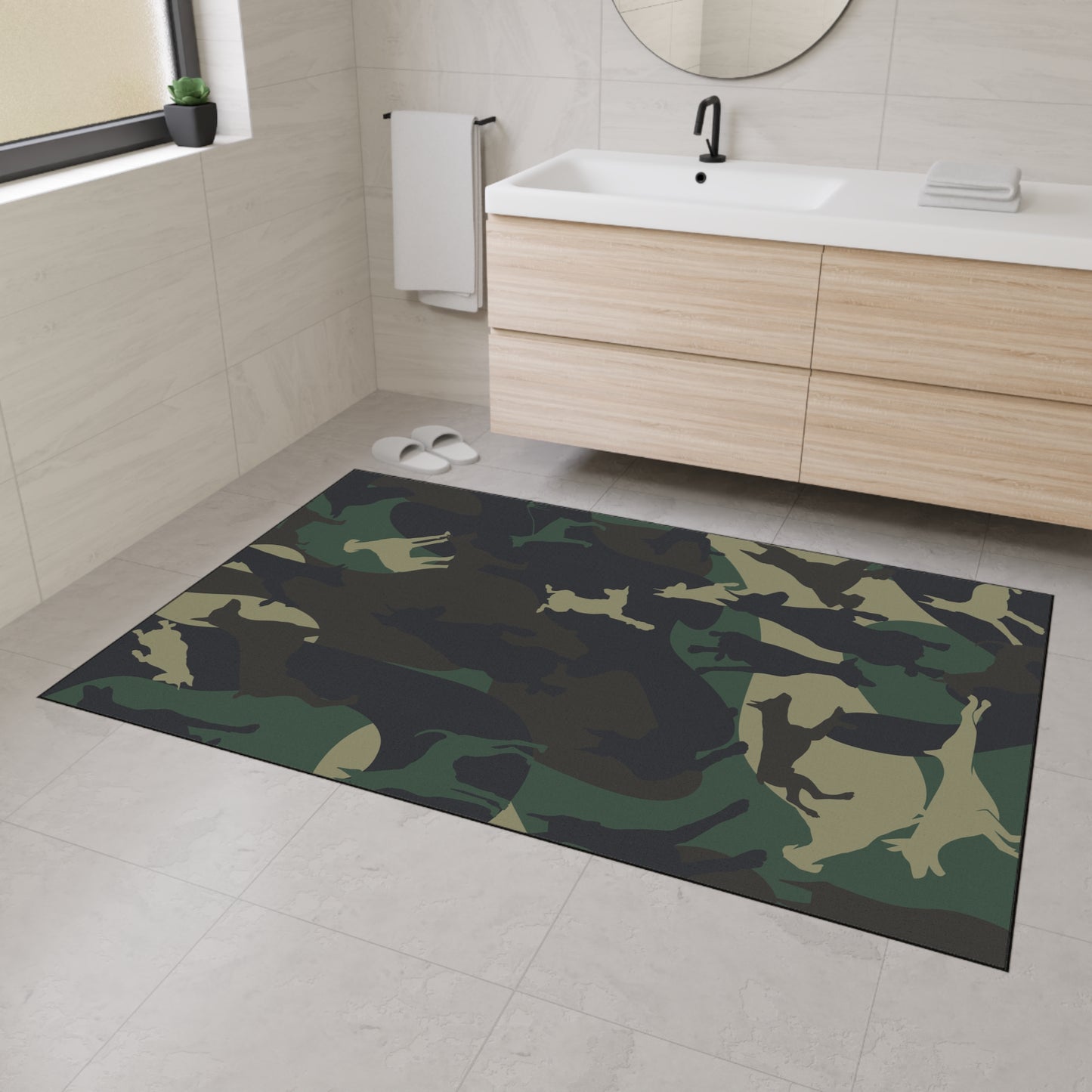 Doberman Camo Heavy Duty Place Floor Mat