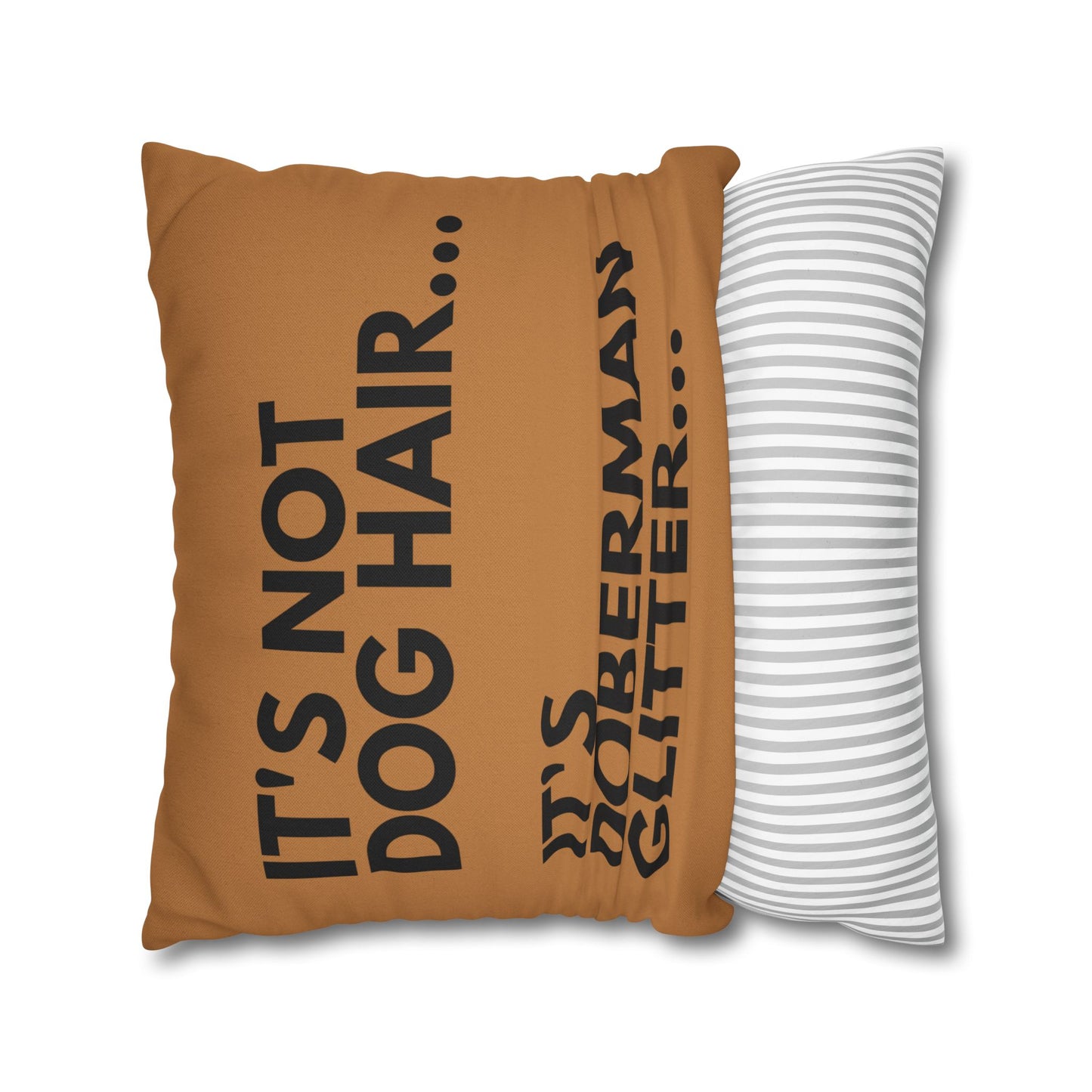 Glitter 2 Light Brown Square Pillowcase