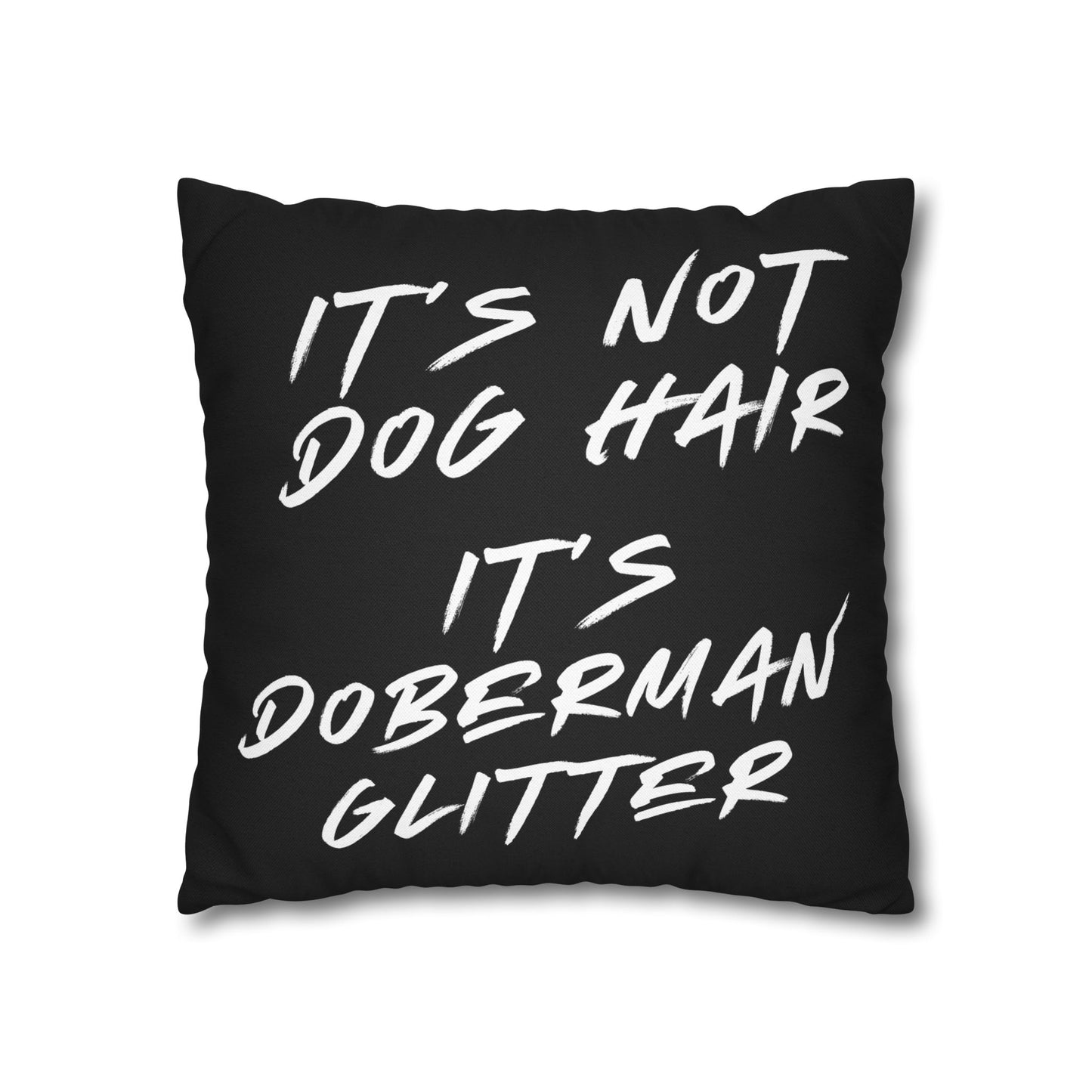 Glitter 1 Black Square Pillowcase
