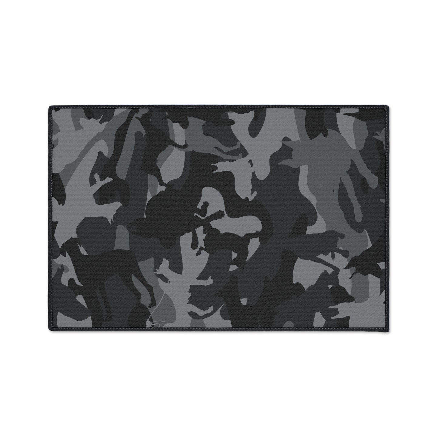 Doberman Gray Camo Heavy Duty Place Floor Mat