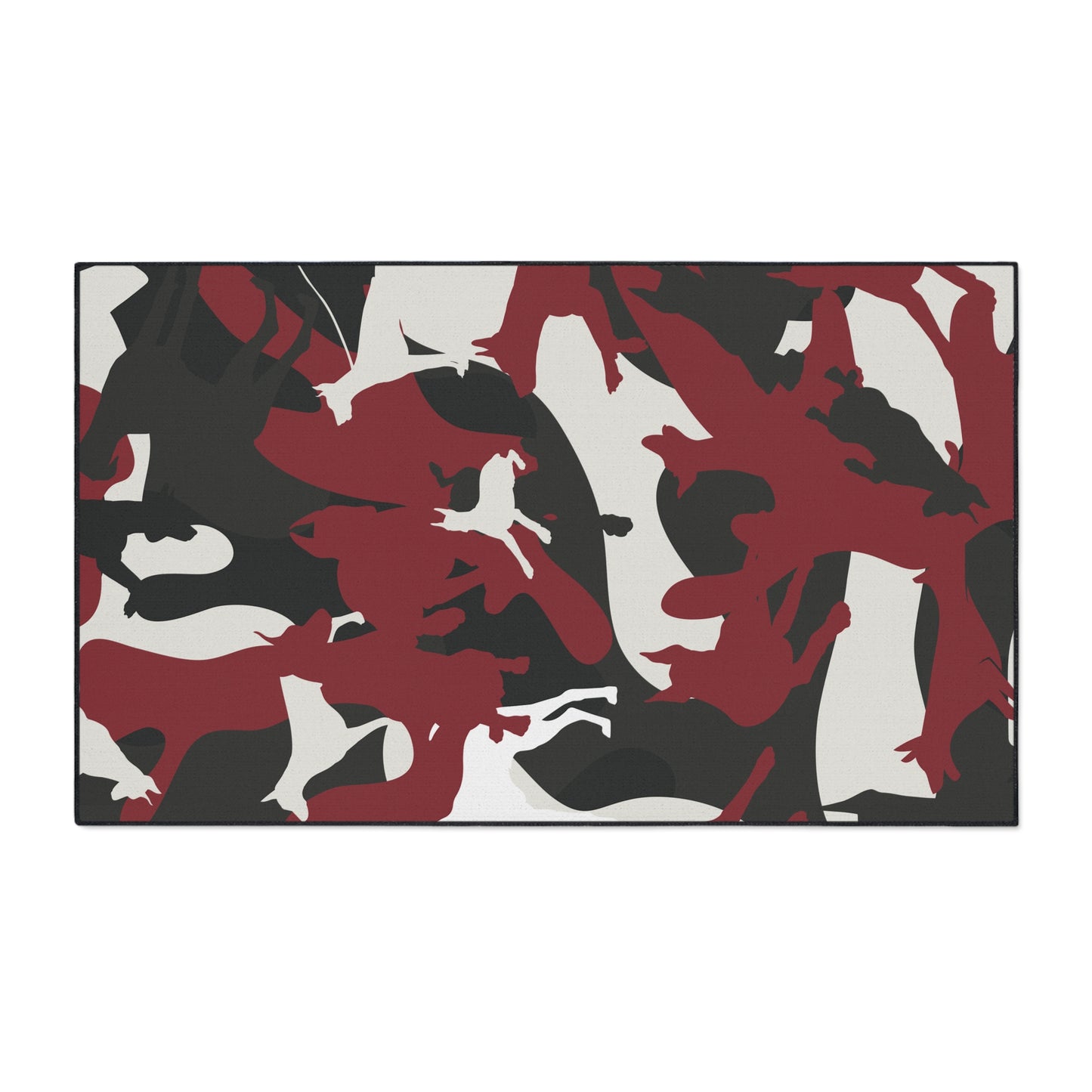 Doberman Red Camo Heavy Duty Place Floor Mat