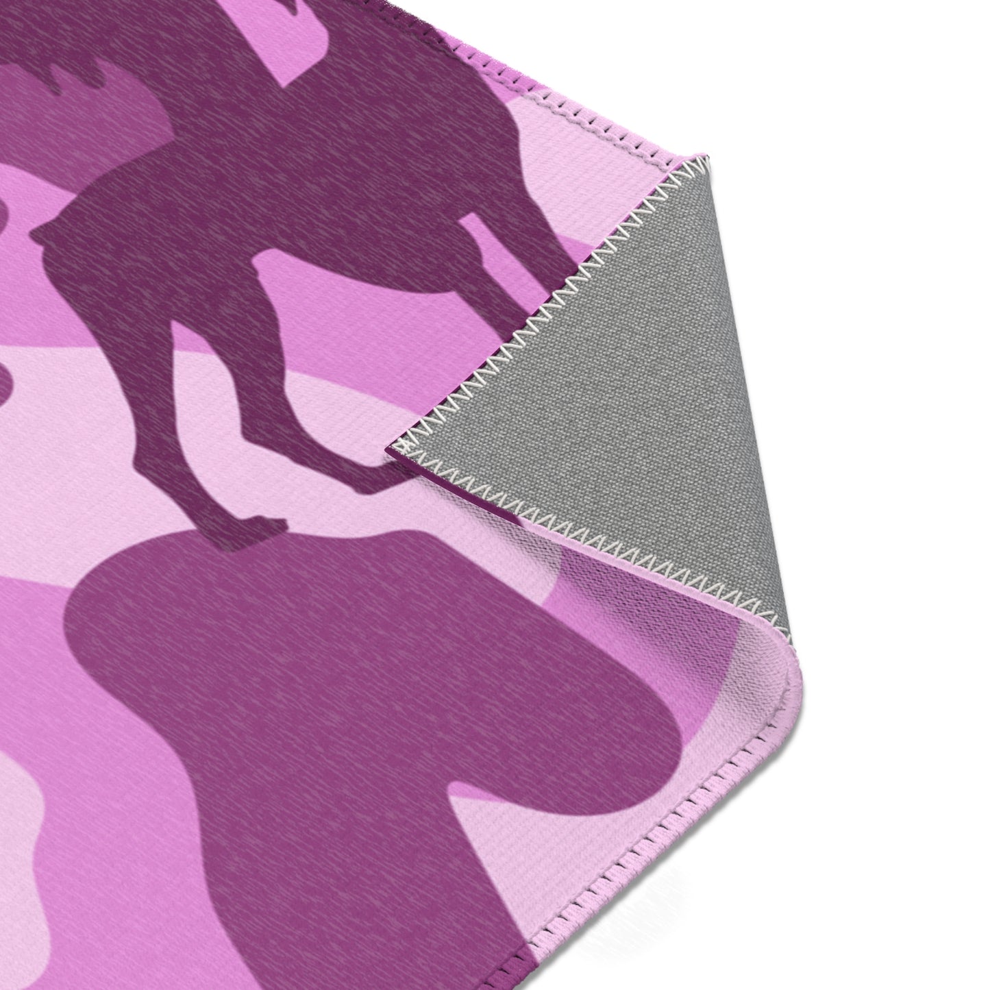 Doberman Pink Camo Pattern Area Rugs