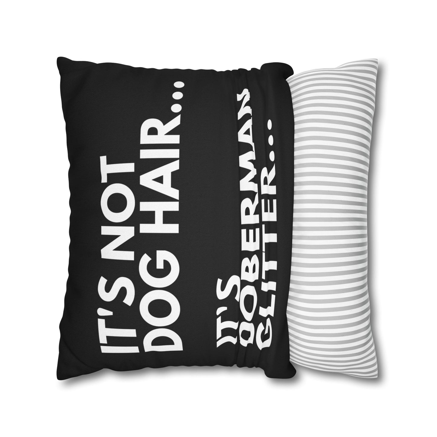 Glitter 3 Black Square Pillowcase