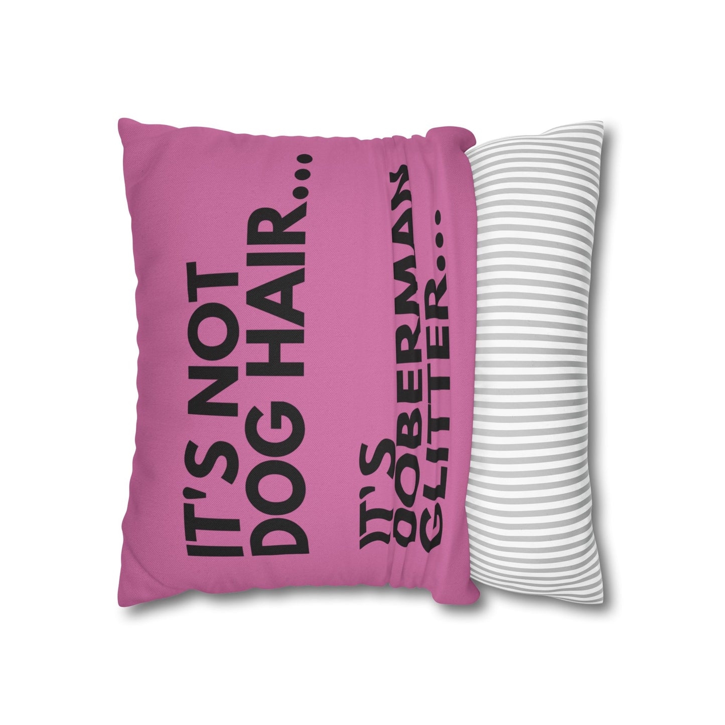 Glitter 2 Light Pink Square Pillowcase