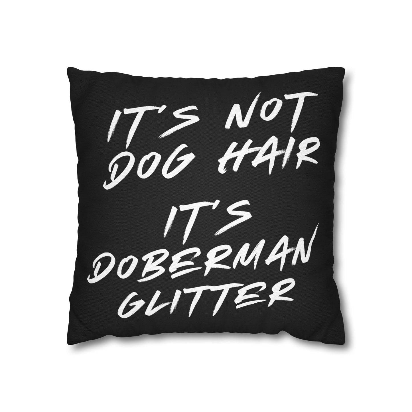 Glitter 1 Black Square Pillowcase