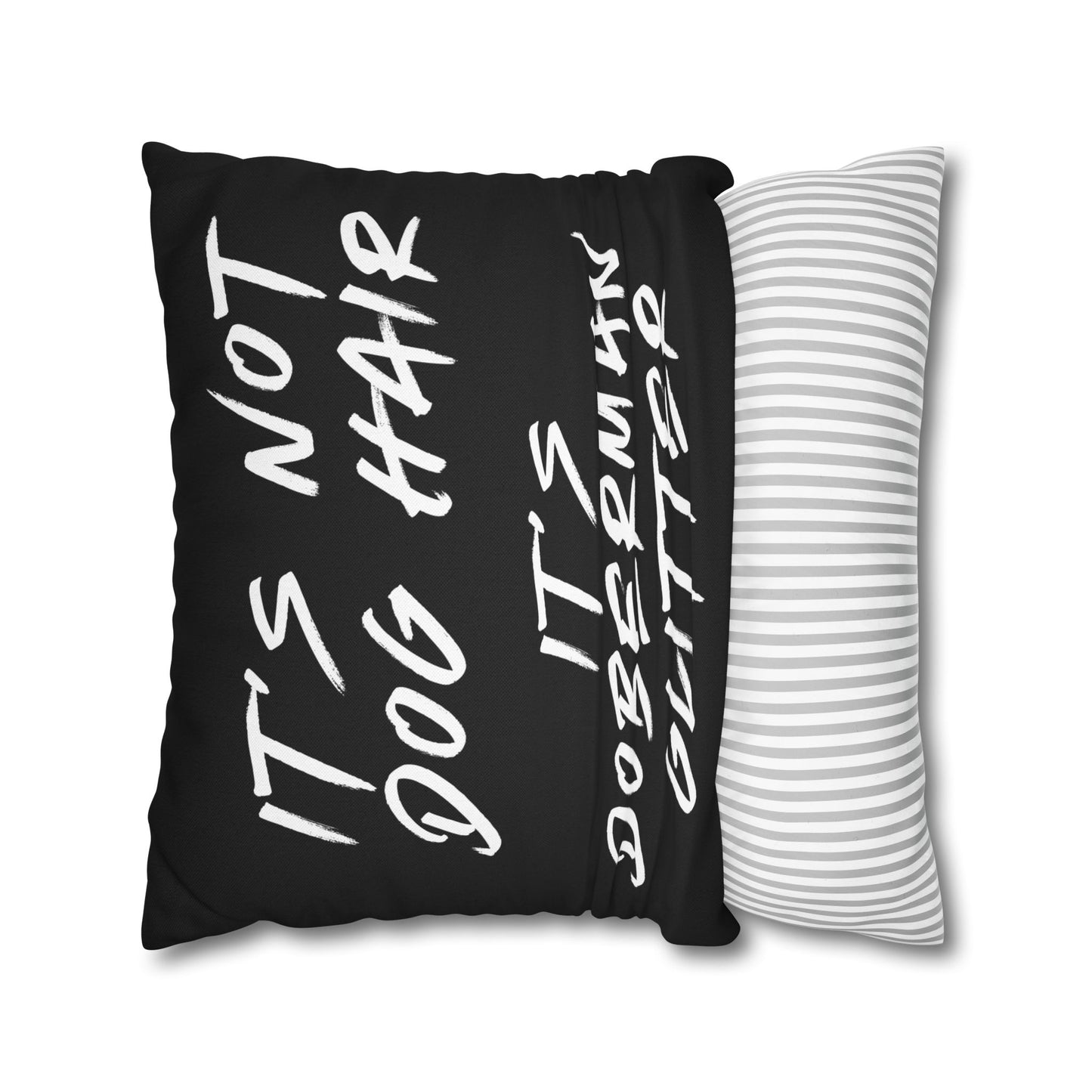 Glitter 1 Black Square Pillowcase
