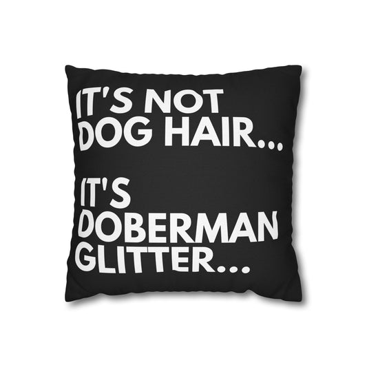 Glitter 3 Black Square Pillowcase