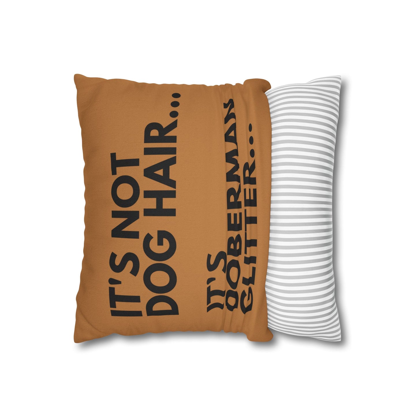 Glitter 2 Light Brown Square Pillowcase