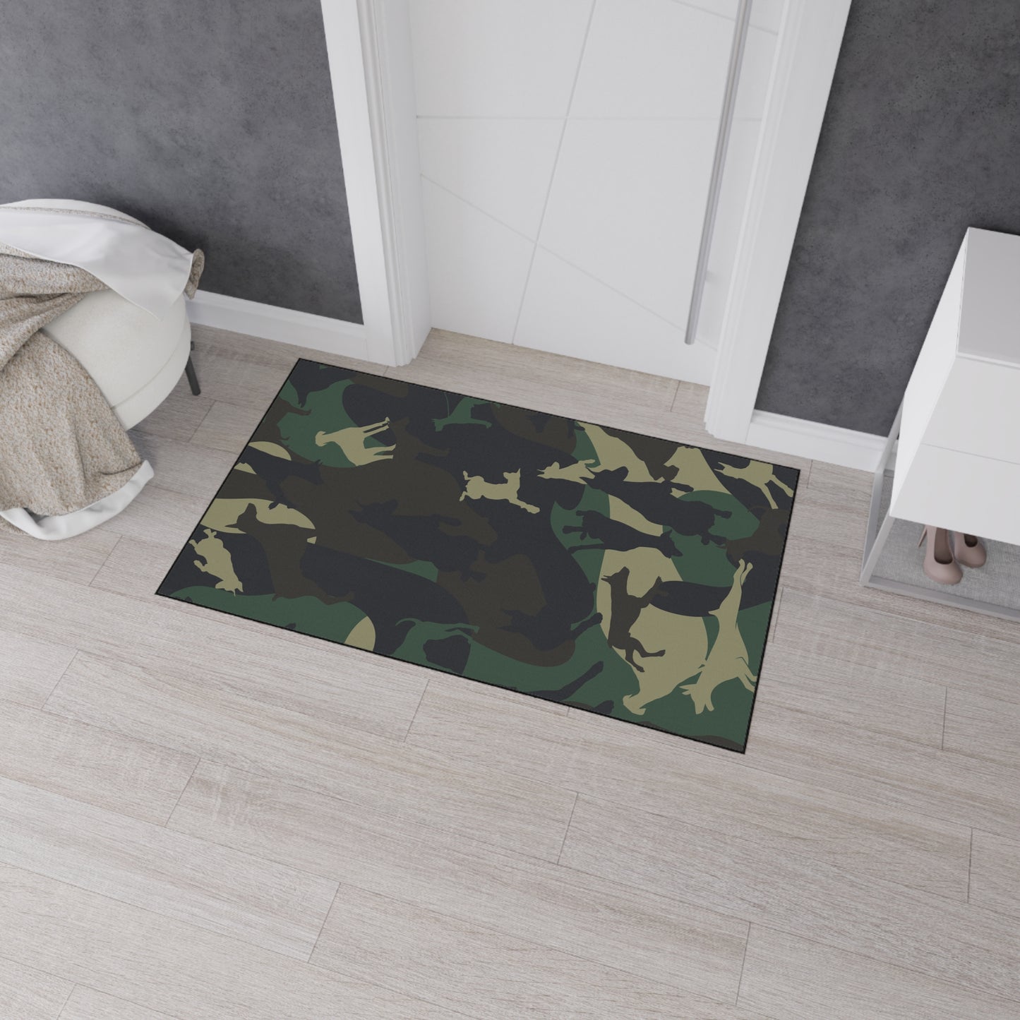 Doberman Camo Heavy Duty Place Floor Mat