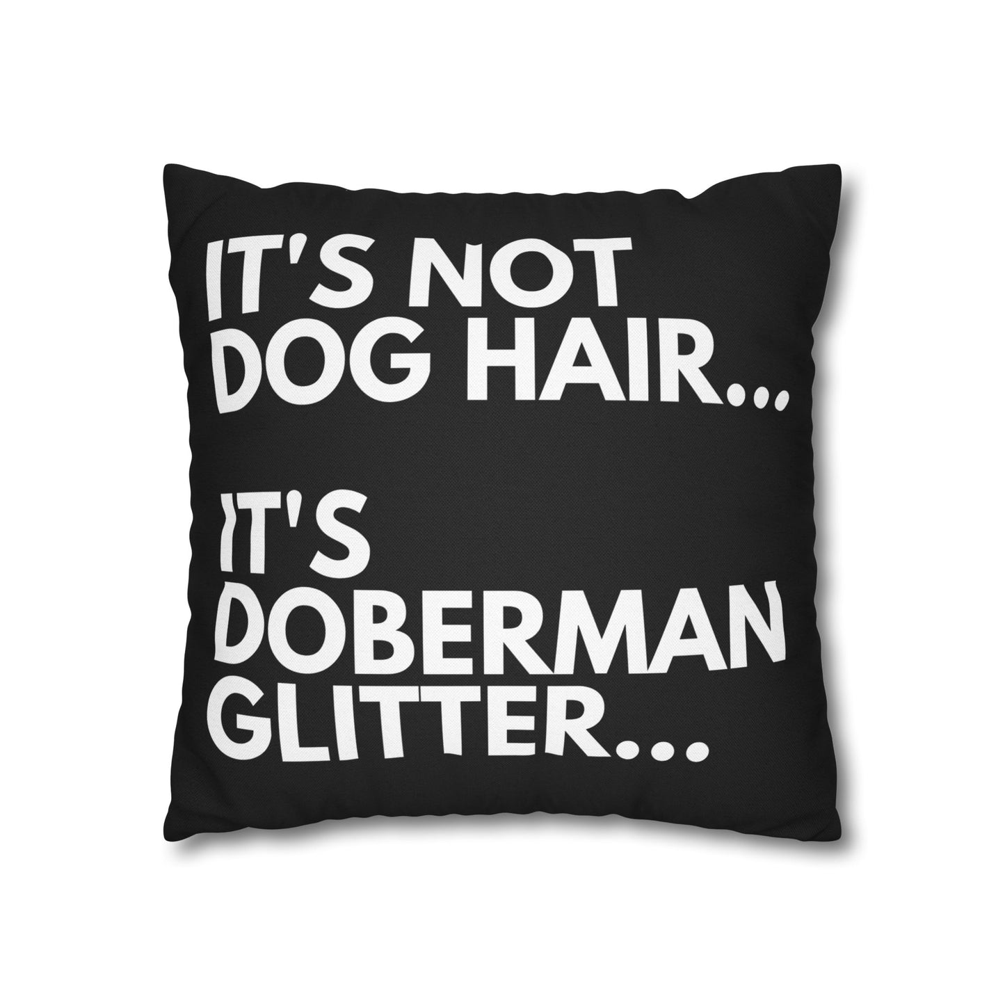 Glitter 3 Black Square Pillowcase