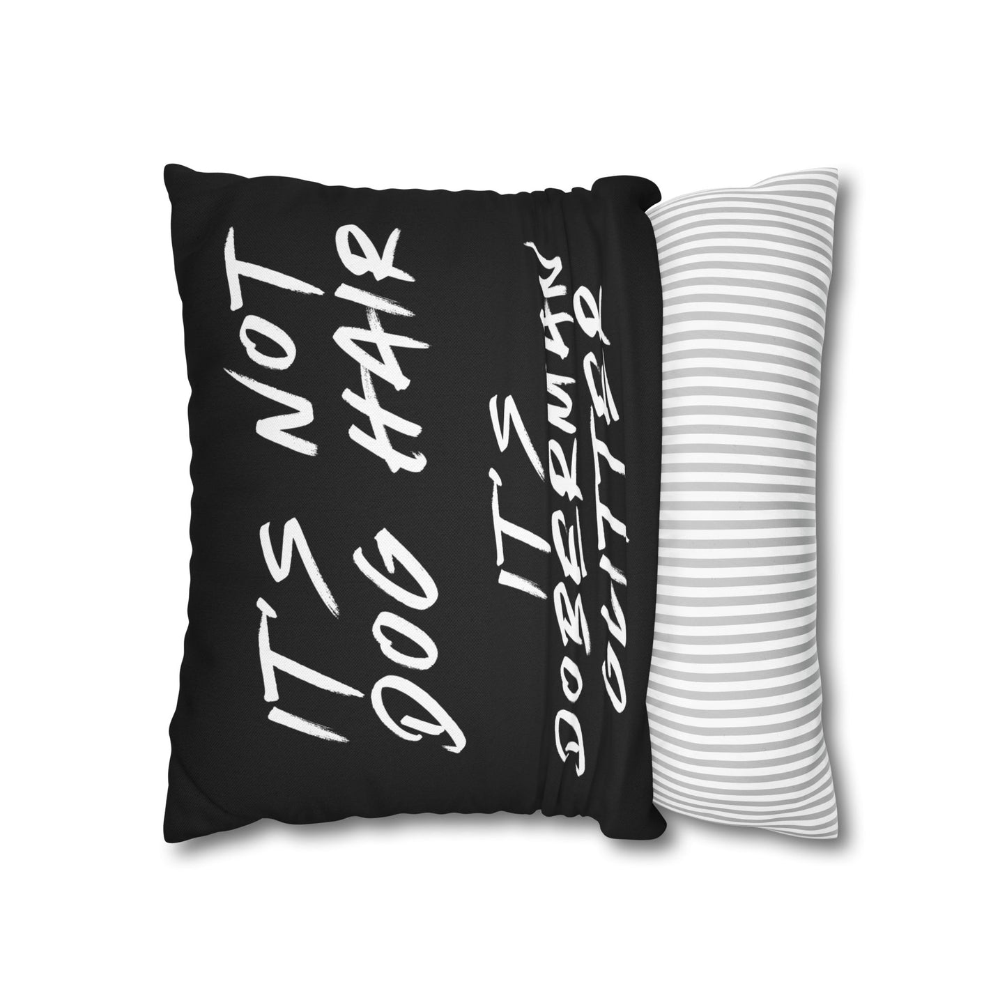 Glitter 1 Black Square Pillowcase