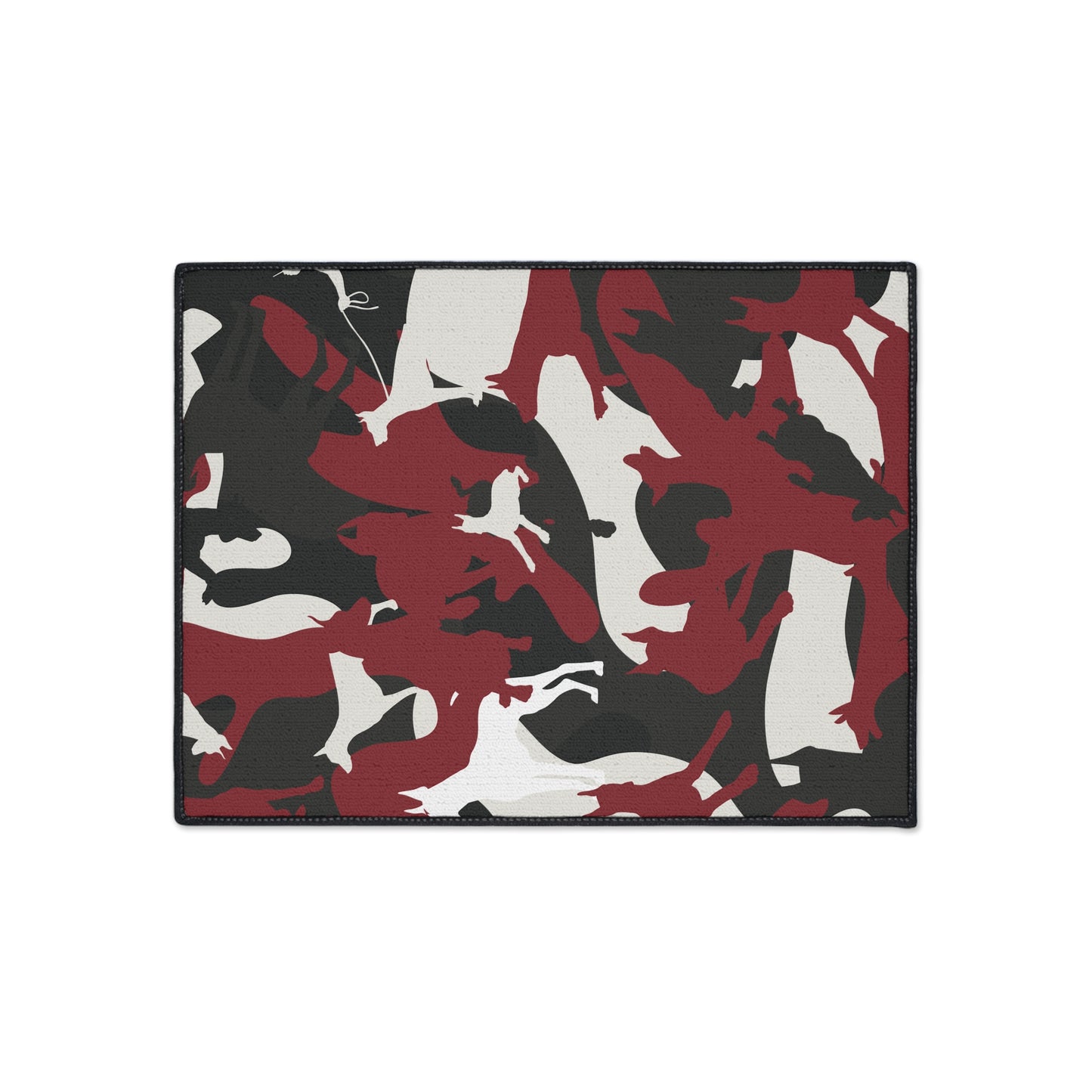 Doberman Red Camo Heavy Duty Place Floor Mat