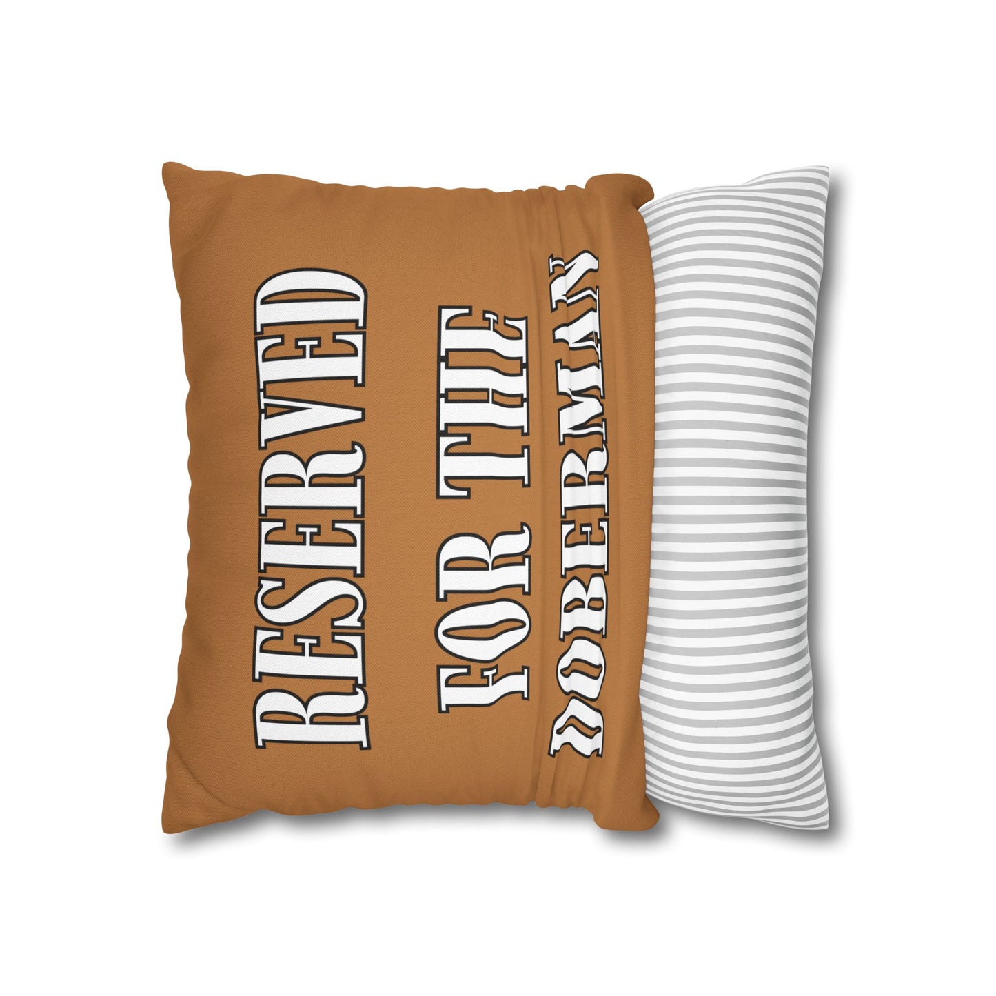 Reserved Light Brown Square Pillow Cover