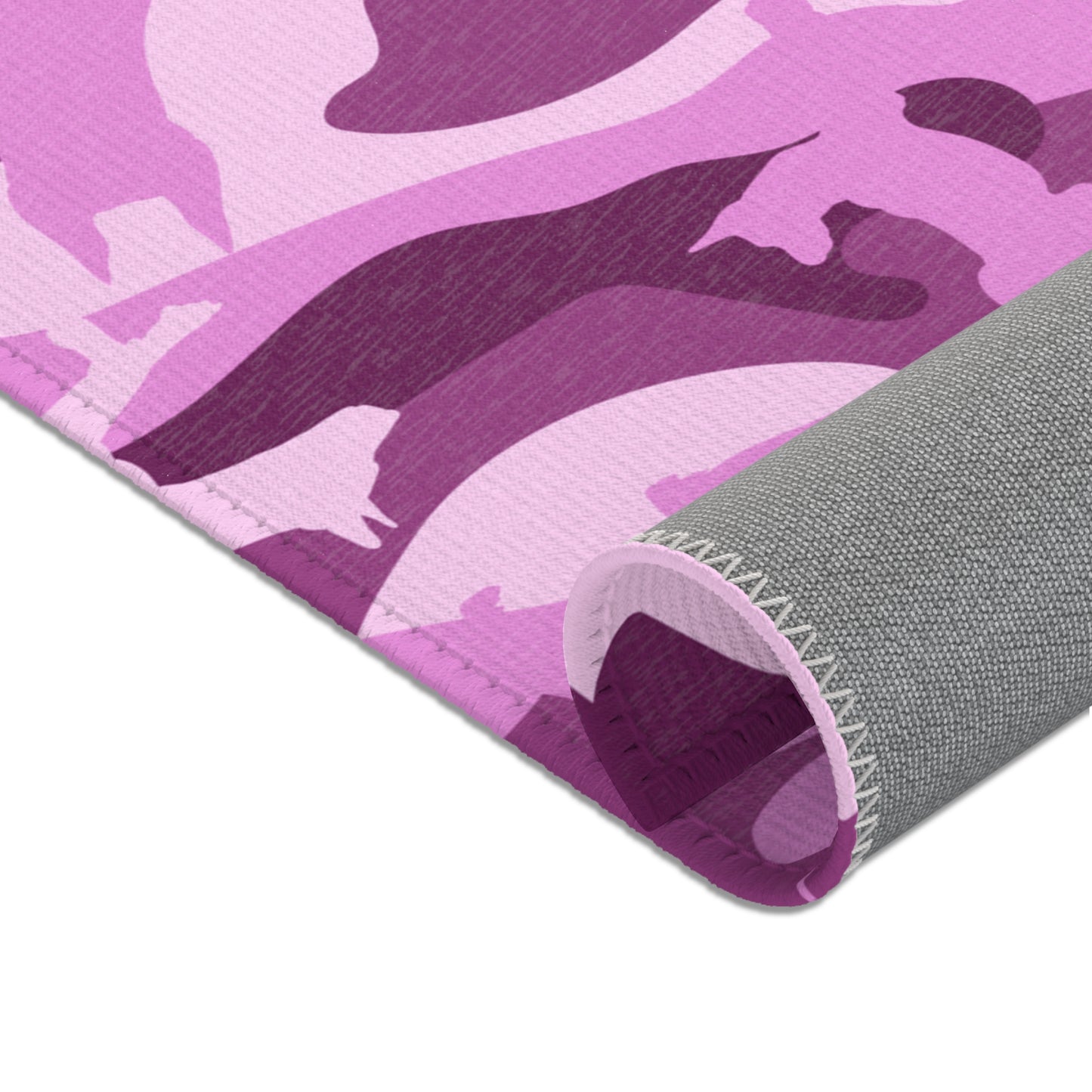 Doberman Pink Camo Pattern Area Rugs