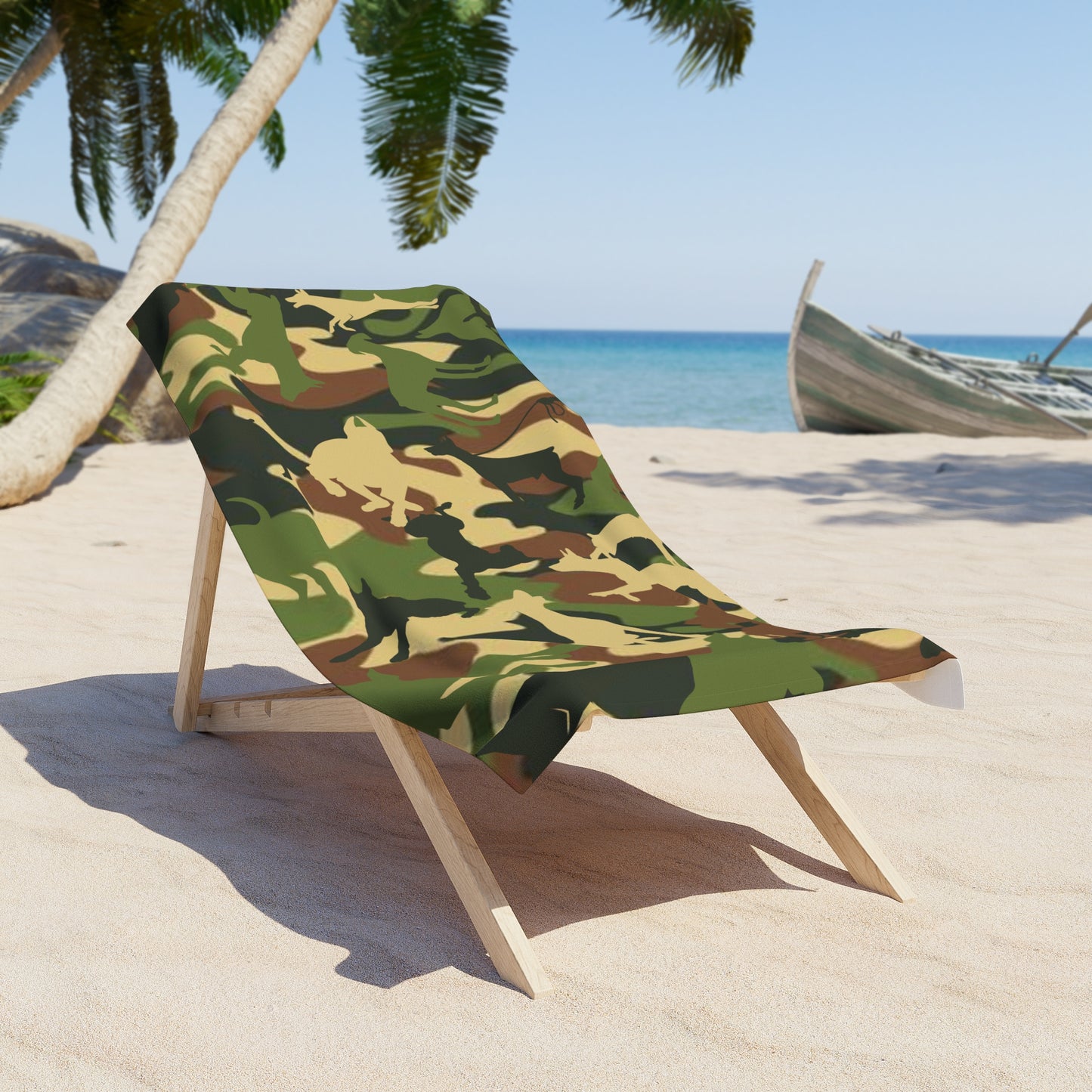 Dobie Brown Camo Beach Towel