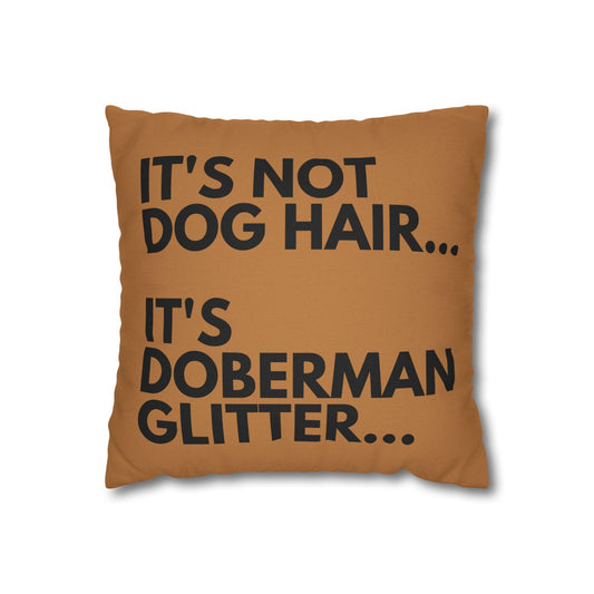Glitter 2 Light Brown Square Pillowcase