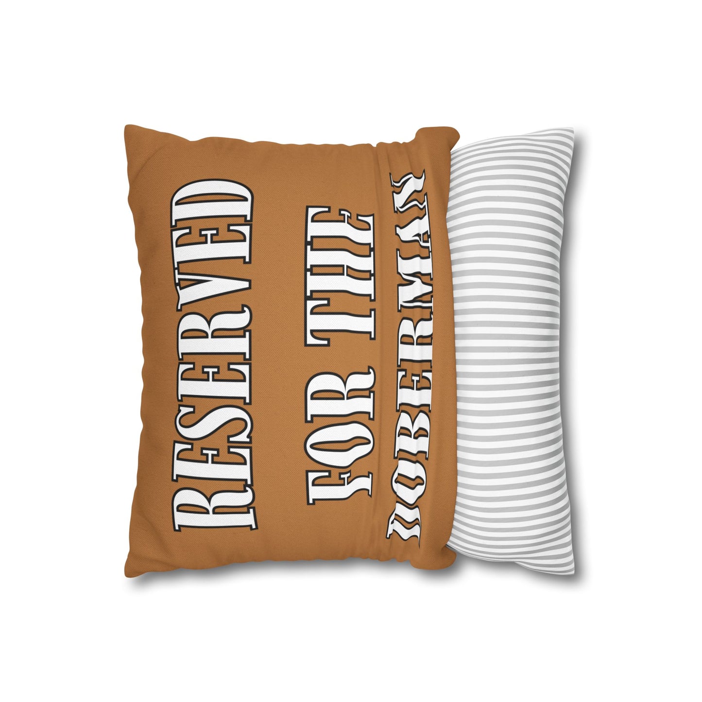 Reserved Light Brown Square Pillow Cover