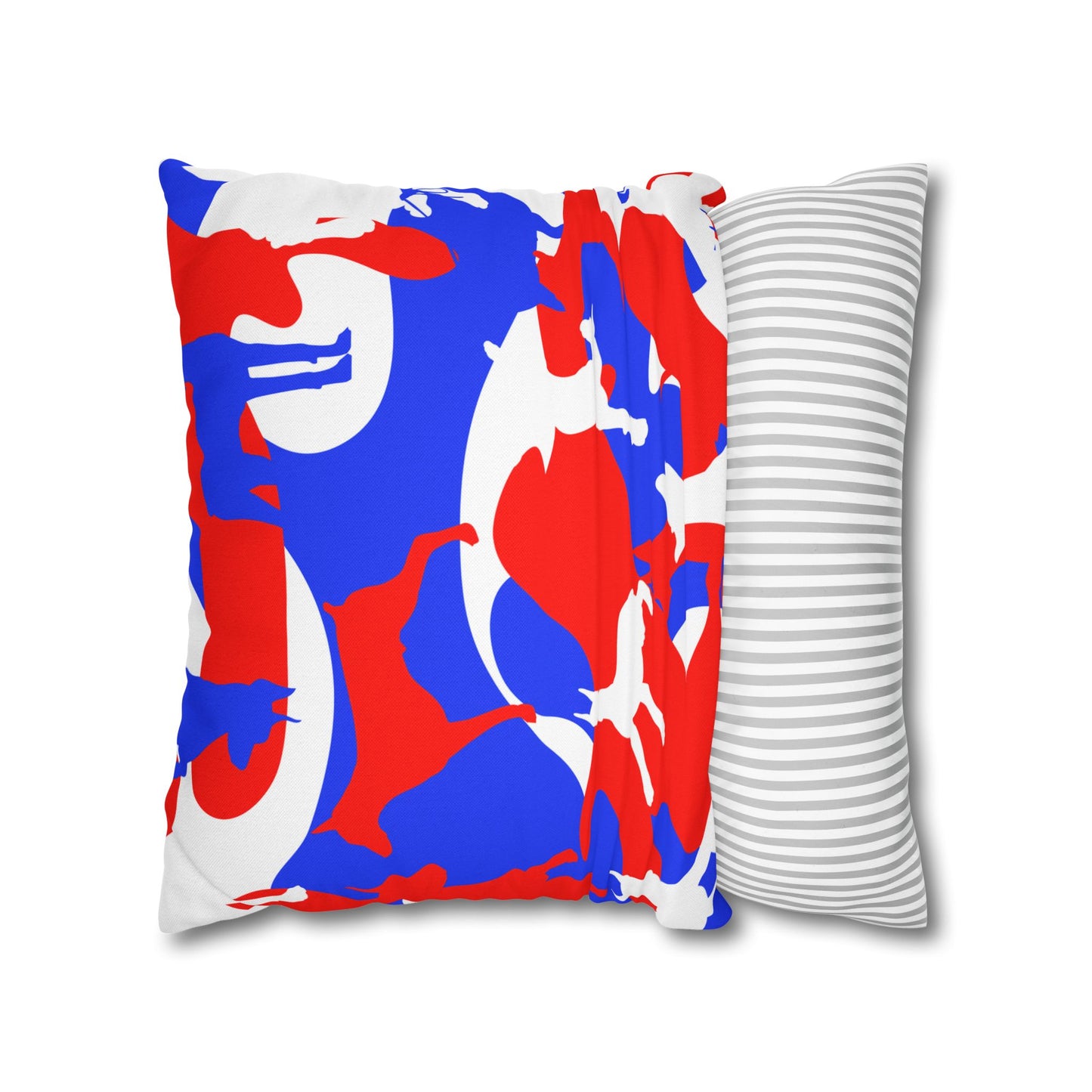 Doberman RWB Camo Pattern Spun Polyester Square Pillowcase