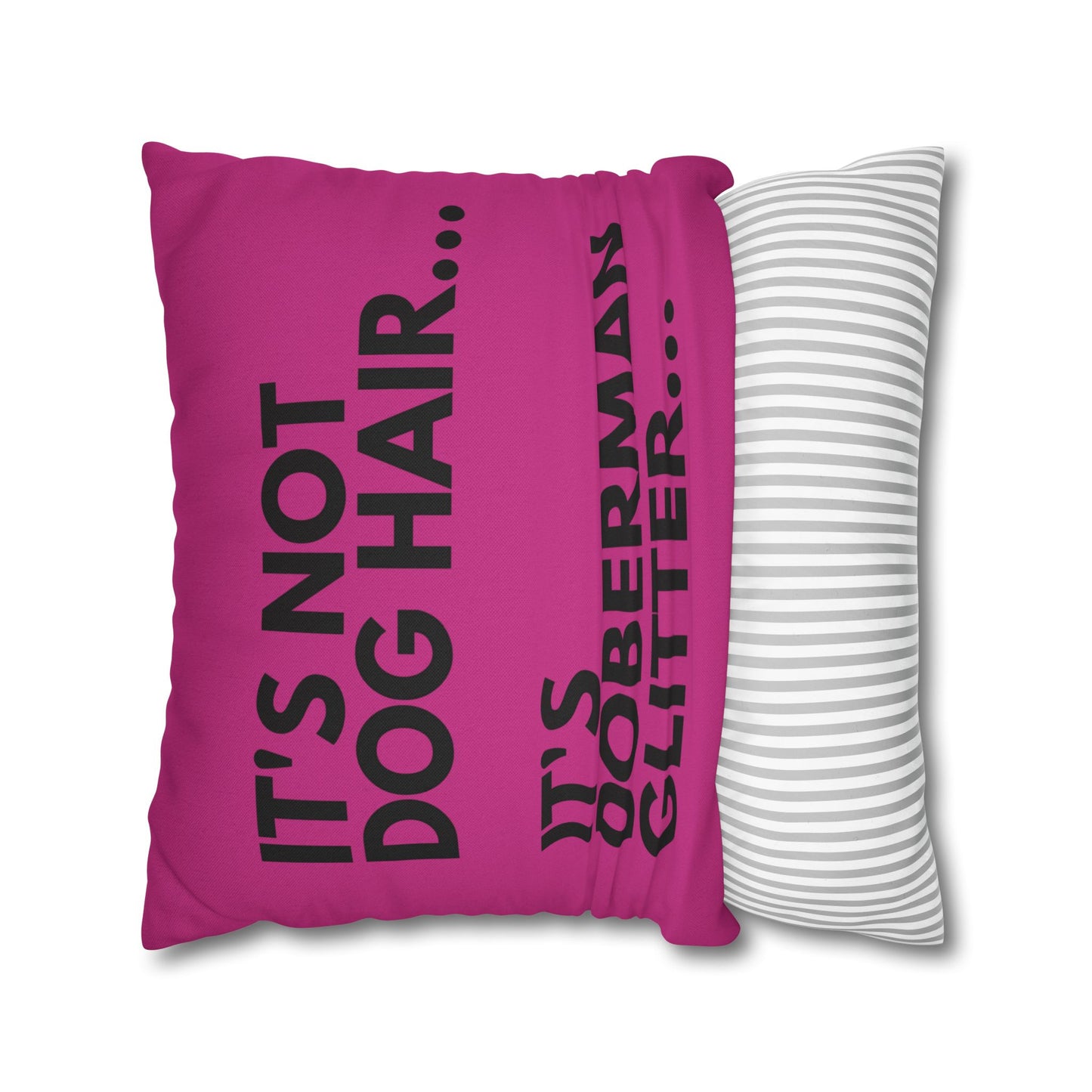 Glitter 2 Pink Square Pillowcase