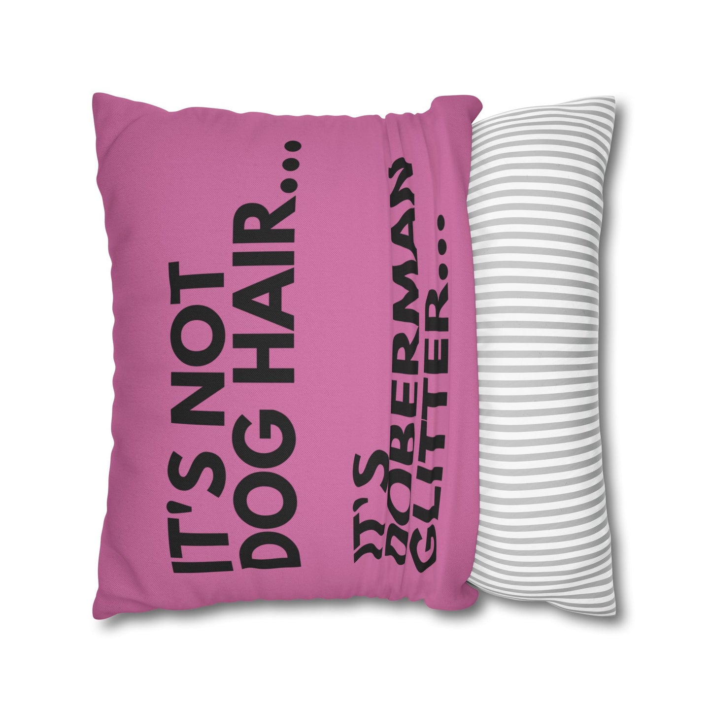Glitter 2 Light Pink Square Pillowcase
