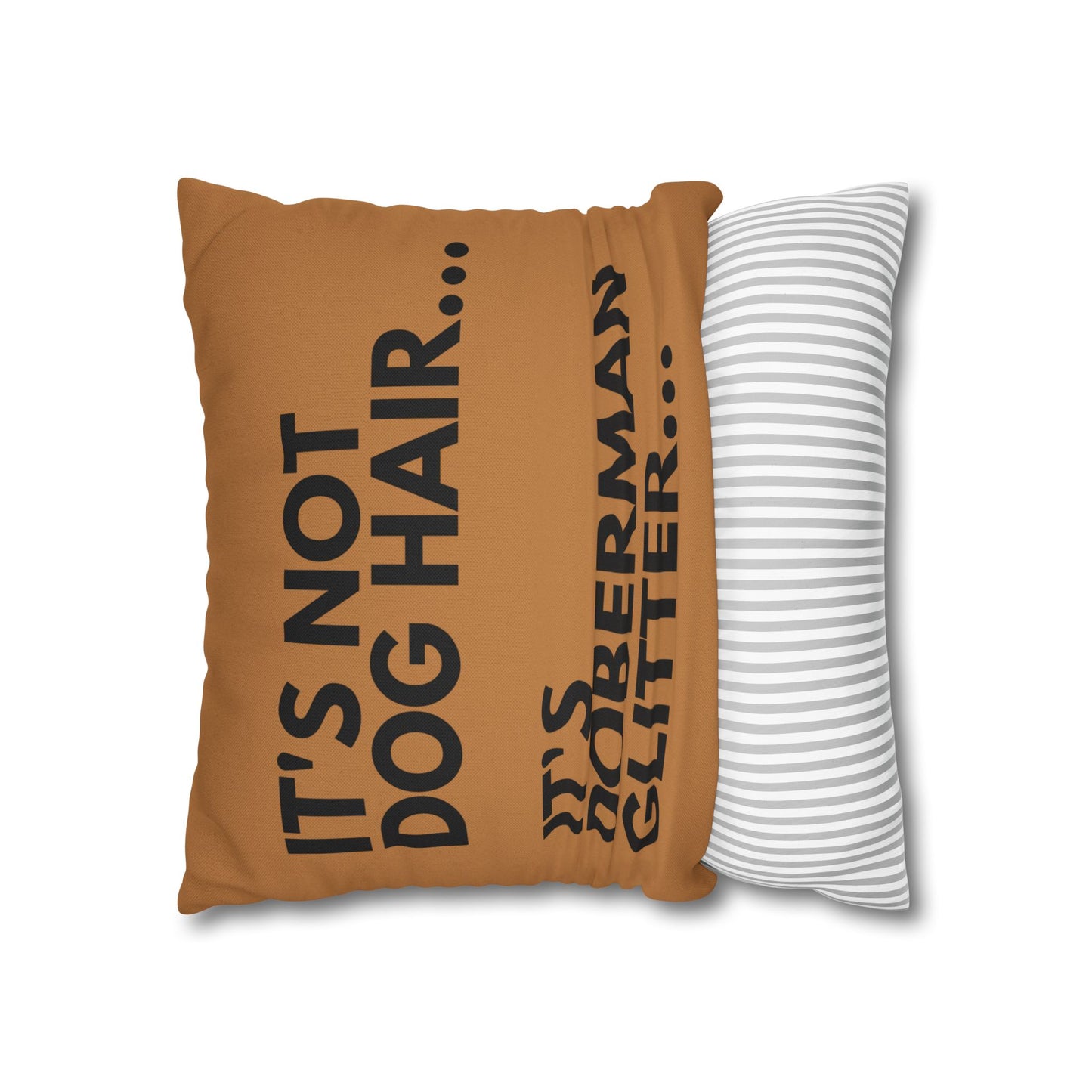 Glitter 2 Light Brown Square Pillowcase