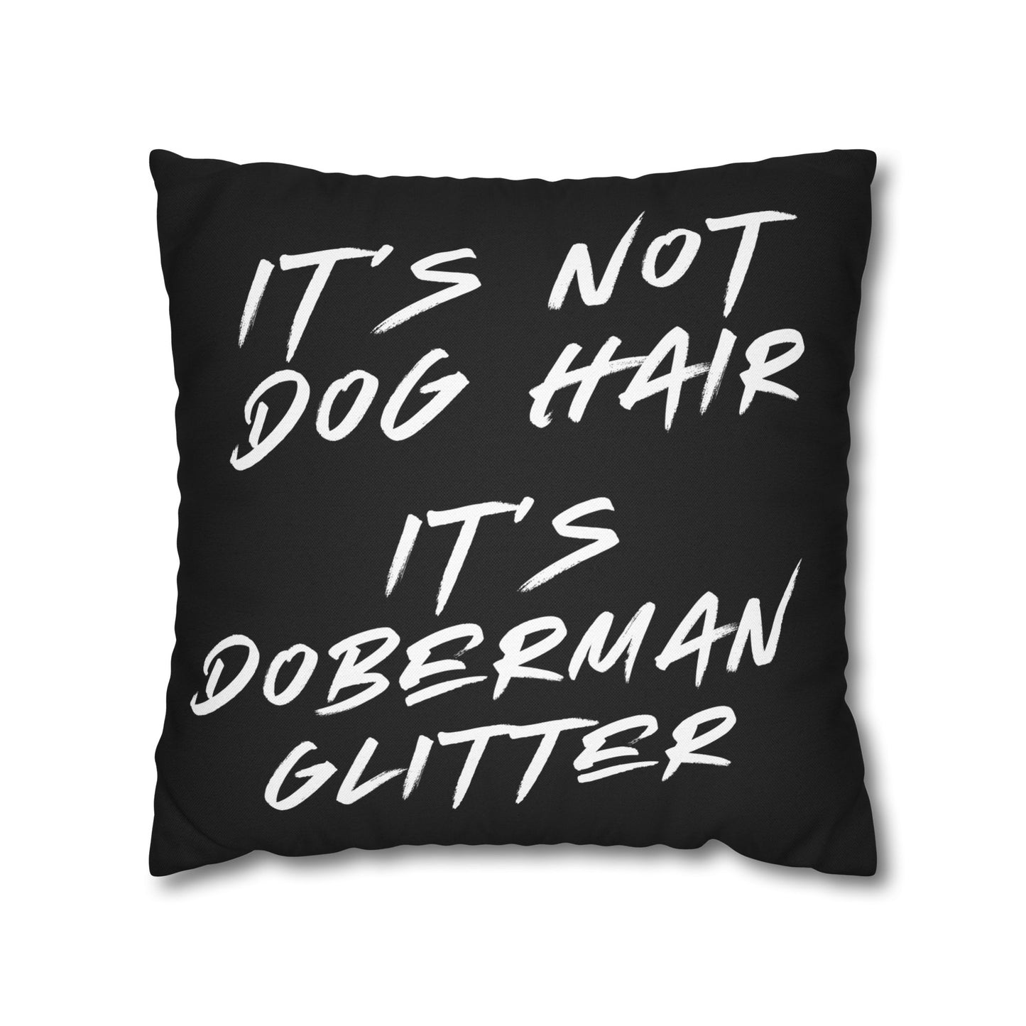 Glitter 1 Black Square Pillowcase