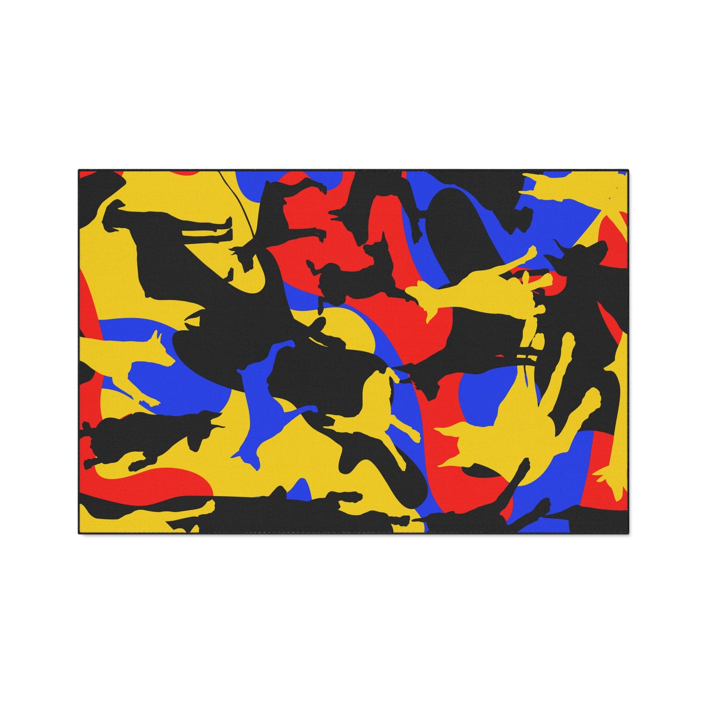 Doberman Yellow Camo Heavy Duty Place Floor Mat