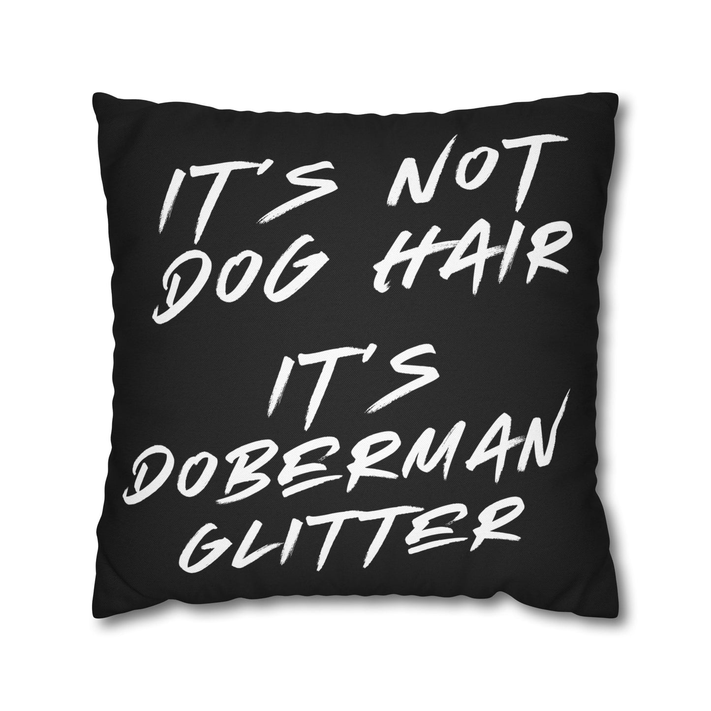 Glitter 1 Black Square Pillowcase