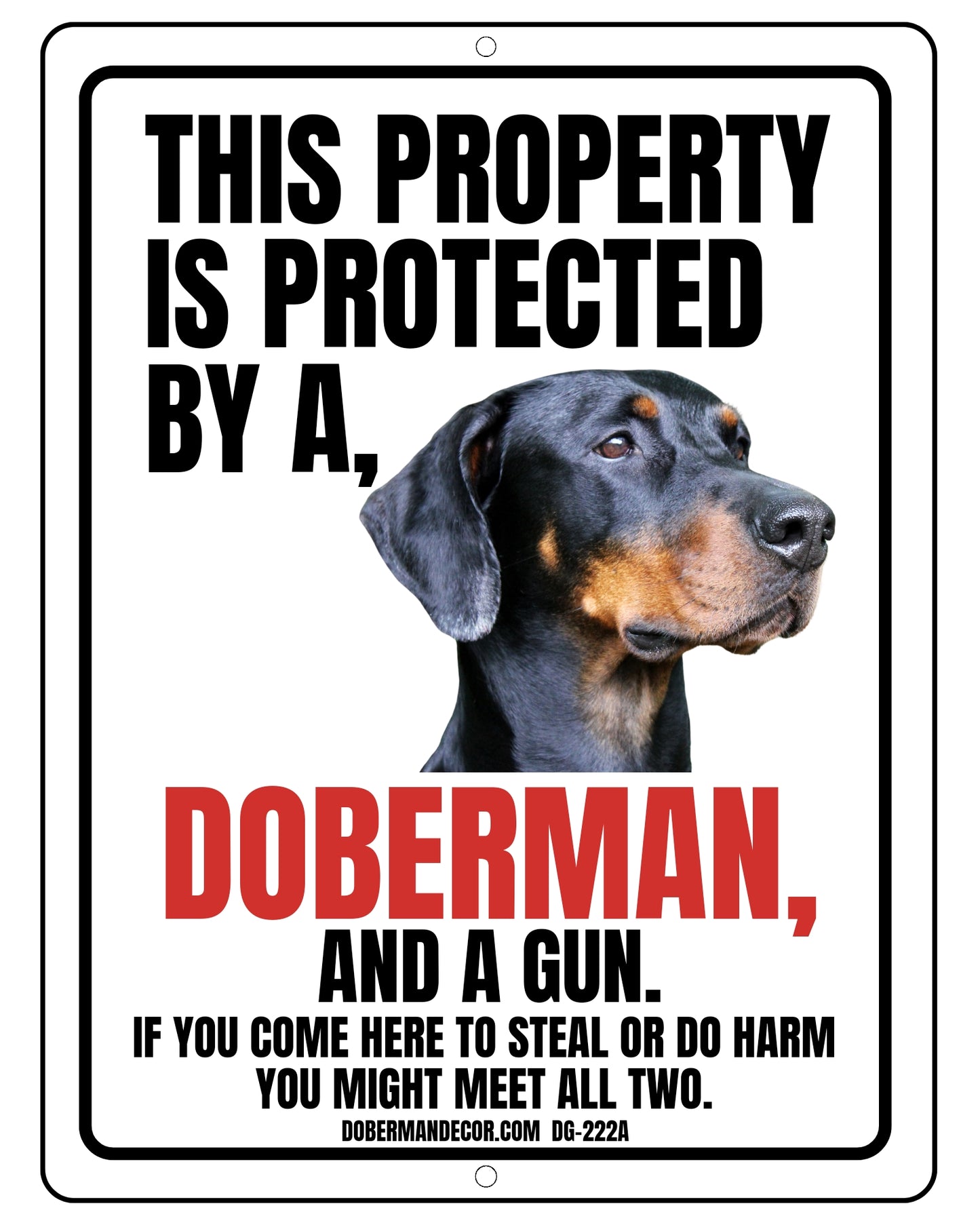 Doberman Sign DG222