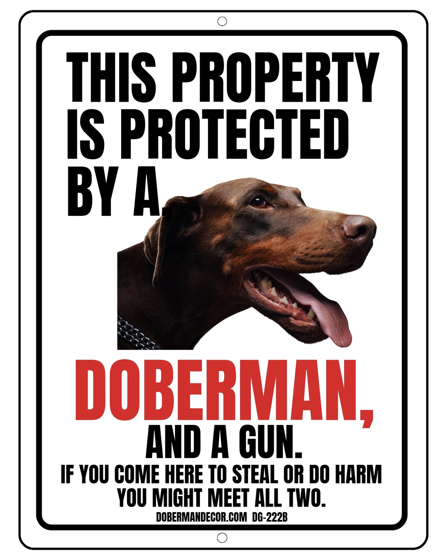 Doberman Sign DG222