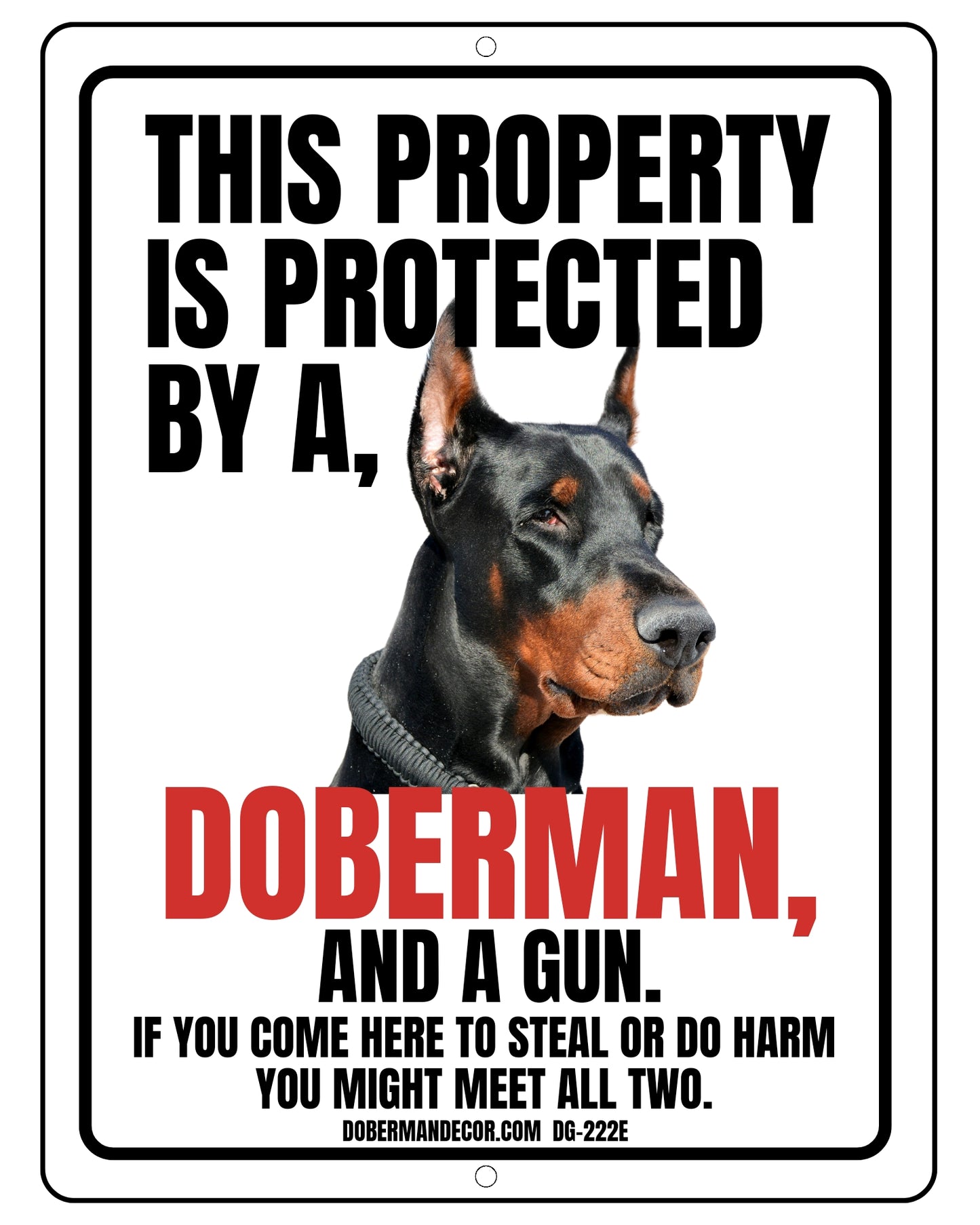 Doberman Sign DG222