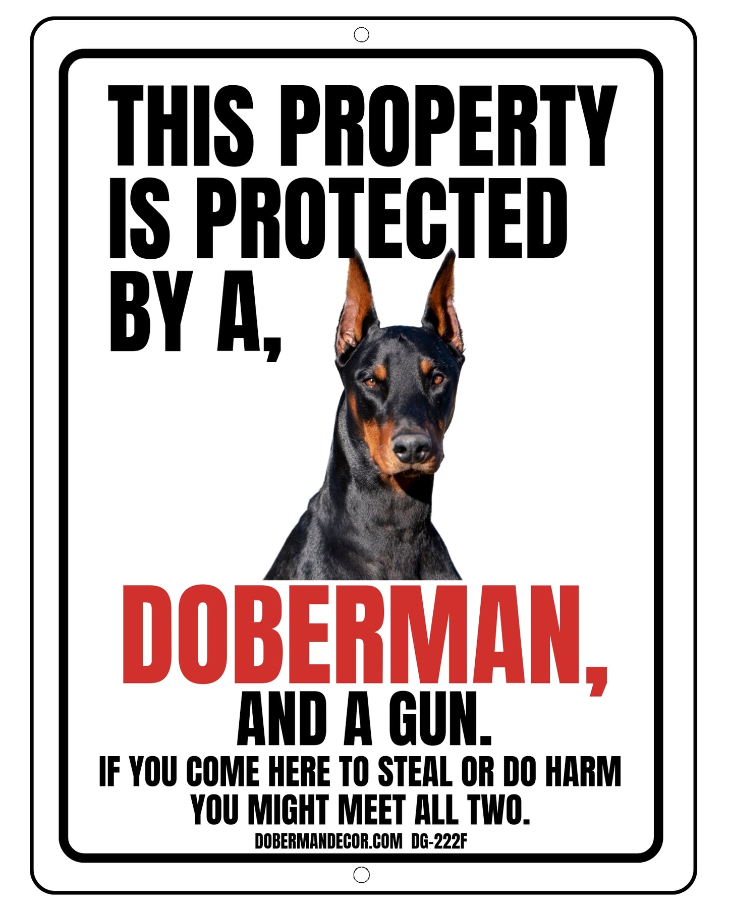 Doberman Sign DG222