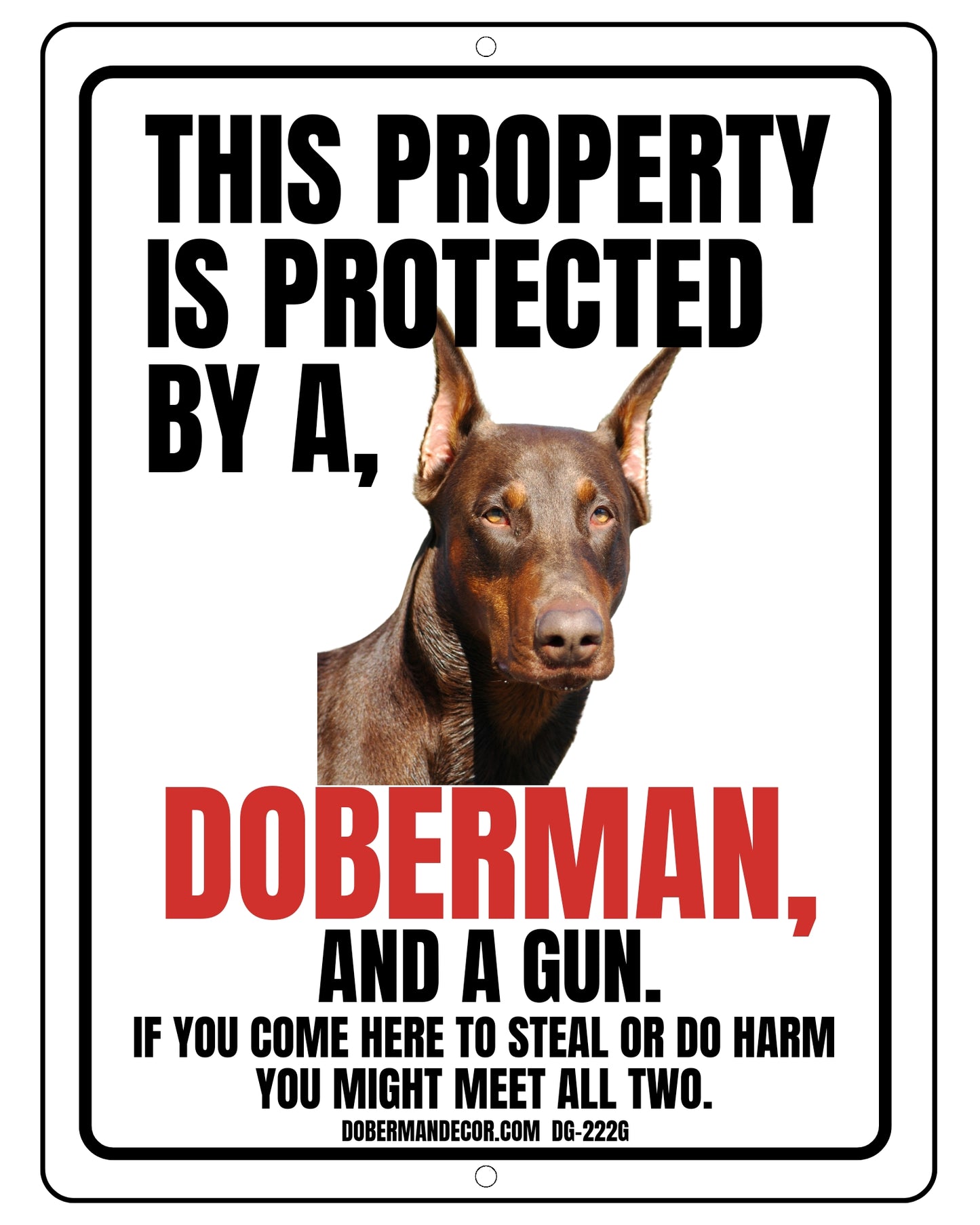 Doberman Sign DG222