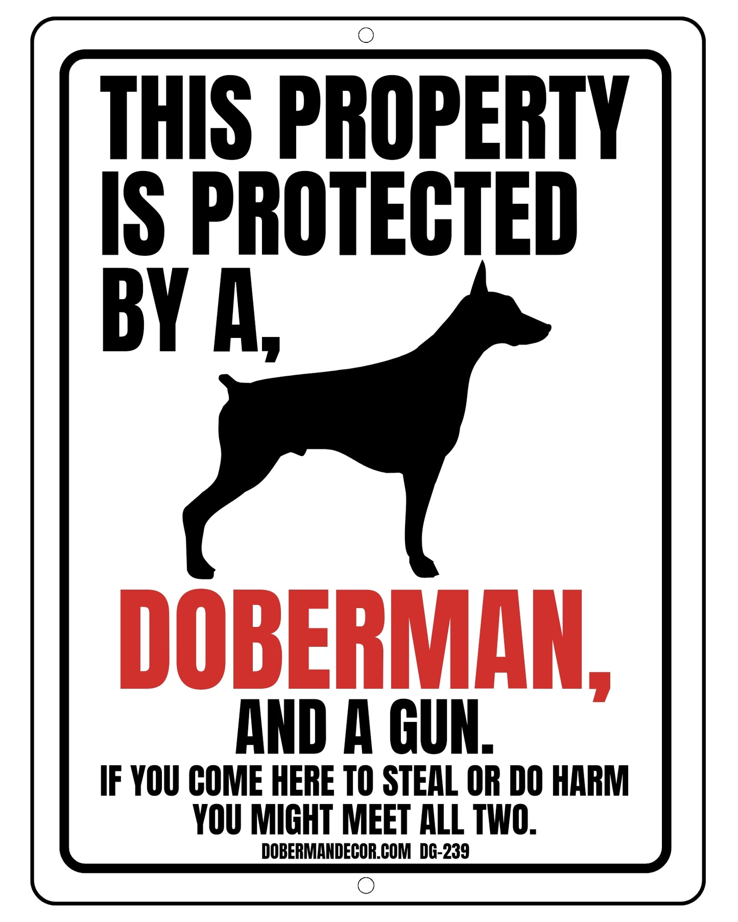 Doberman Sign DG222