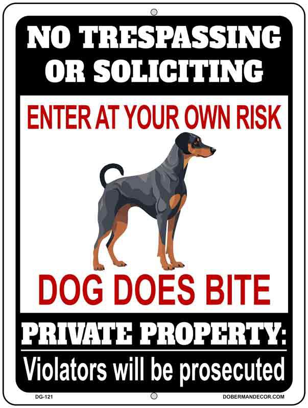 Doberman Sign DG121